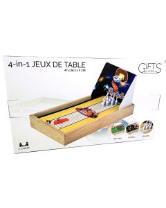 4-in-1 Tafelspel - Voetbal - Basketbal - Tafeltennis - Bowlen
