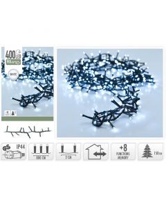 Micro Cluster 400 LED's - 8 meter - wit - 8 functies + geheugen