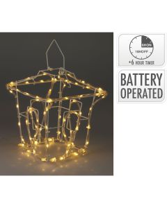 Kerstlantaarn - LED Slangverlichting op batterijen  
