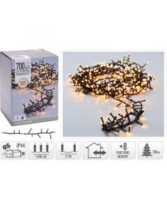 Micro Cluster 700 LED's -14 meter - warm wit - 8 functies + geheugen