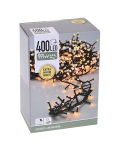 Micro Cluster 400 LED - 8m - met timer en dimmer - extra warm wit