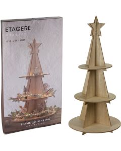 Kerst Etagere Hout - 79 cm
