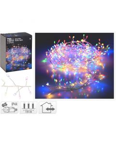 Zilverdraad - cluster - 720LED - multicolor