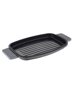 Infinity Chefs Grillplaat 42 x 22 cm -  Gegoten Aluminium  - Soft-Touch Handvaten
