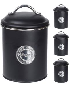 Voorraadbussen Klassiek zwart - set van 3 stuks
