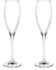 Masterpro Champagneglazen - Fluitglazen - 18.2cl - Kristalglas - 2 stuks