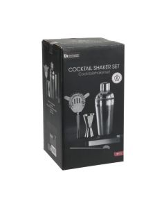 Cocktailset RVS - 5-delig - Cocktailshaker - Lepel - Klopper - Maatbeker - IJstang