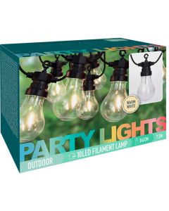 Lichtsnoer met 10 LED Filament - diameter 6cm