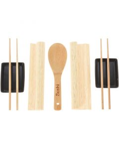 Sushi Set - Bamboe + Keramiek - voor 2 personen