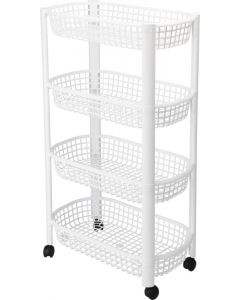 Keukentrolley 4 Wielen - Wit