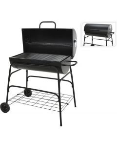 Verrijdbare Houtskoolbarbecue - Cilinder - 77 x H100cm