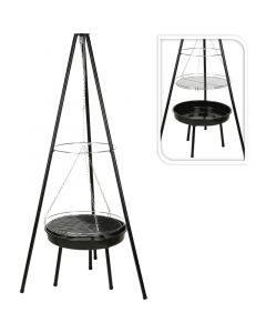Vuurschaal Hangend- met Grilrooster - Driepoot model