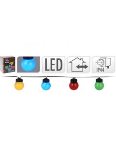 Tuinverlichting  Lichtsnoer - 10 gekleurde LED-lampen 