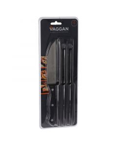 Vaggan Steakmessen - BBQ-messen - 4 stuks - Roestvrij staal