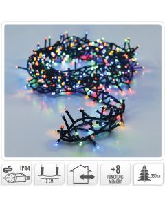 Micro Cluster 1800 LED's - 36 meter - multicolor - 8 functies + geheugen