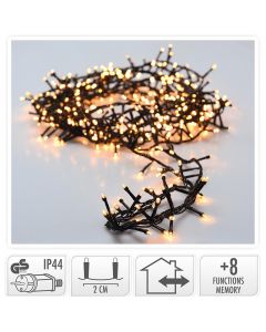 Micro Cluster 1800 LED's - 36 meter - warm wit - 8 functies + geheugen
