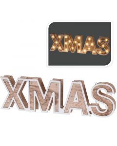 XMAS - houten letters - 38cm - 25 LED