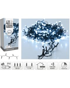 Kerstverlichting 40 led- 3m - wit - Timer - Lichtfuncties - Geheugen - Buiten