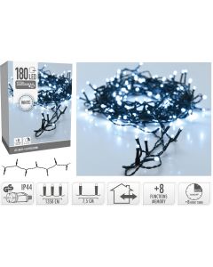 Kerstverlichting 180 led- 13.5m - wit - Timer - Lichtfuncties - Geheugen - Buiten