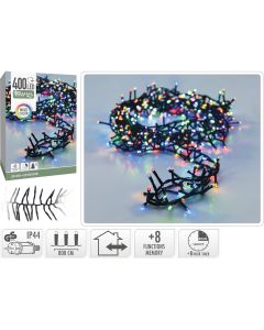 Microcluster - 400 led - 8m - multicolor - Timer - Lichtfuncties - Geheugen - Buiten