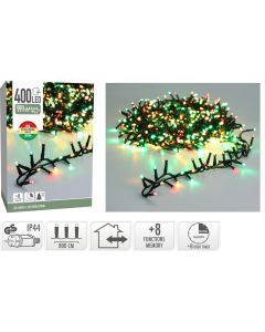 Microcluster - 400 led - 8m - three tone traditional - Timer - Lichtfuncties - Geheugen - Buiten