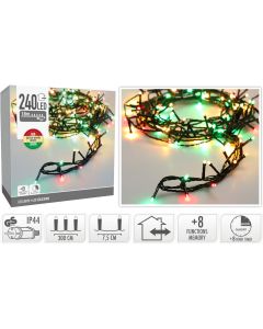 Kerstverlichting 240 led- 18m - three tone traditional - Timer - Lichtfuncties - Geheugen - Buiten