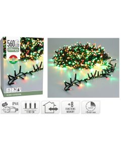 Microcluster - 560 led - 11m - three tone traditional - Timer - Lichtfuncties - Geheugen - Buiten