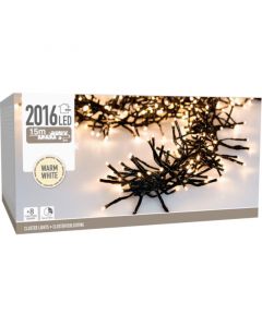 Clusterverlichting - 2016 LED - 14.6m - Timer - Lichtfuncties - warm wit