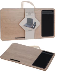 Laptoptafel met Kussen - Schootkussen - 57.5 x 30.5 - bruin