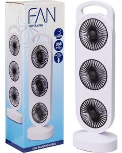 Tafelventilator - Kolom - Oplaadbaar - USB