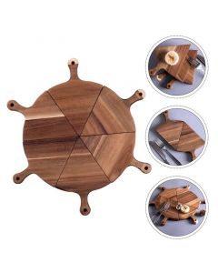 Ceruzo Pizzabord - Luxe Pizza Serveerplankjes - 6 stuks - Acacia hout