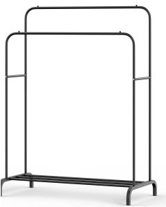 Kledingrek - 110x57x146 cm - mat zwart