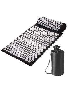 Acupressuur Mat met Kussen - Spijkermat - Zwart/Wit