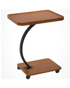 Bijzettafel met Wieltjes - C-Shape