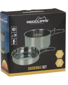 Kampeer Pannen - RVS - 2 stuks