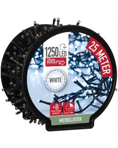 Micro Cluster met Haspel - 1250 LED - 25 meter - met timer - wit