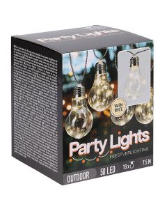Feestverlichting voor de Tuin - 450cm - warm wit - 10x5 LED - gevlochten snoer