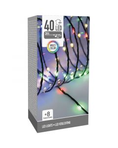 LED Verlichting 40 LED - 3 meter - multicolor - 8 Lichtfuncties - Soft Wire