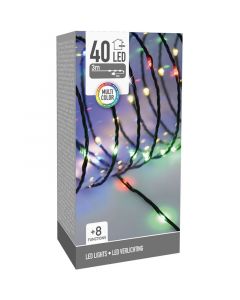 LED Verlichting 40 LED - 3 meter - multicolor - 8 Lichtfuncties - Soft Wire