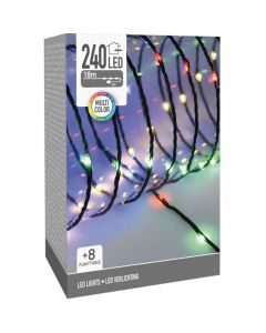 LED Verlichting 240 LED - 18 meter - multicolor - voor binnen en buiten - 8 Lichtfuncties - Soft Wire