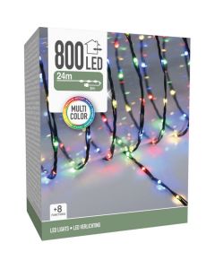 LED Verlichting 800 LED - 24 meter - multicolor - voor binnen en buiten - 8 Lichtfuncties - Soft Wire 