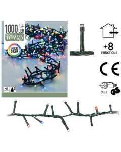 Micro Cluster 1000 LED's - 20 meter  - multicolor - 8 functies