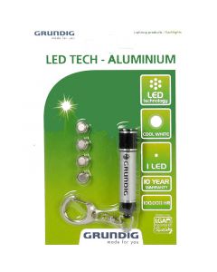 Grundig  LED zaklamp met sleutelhanger, 6cm