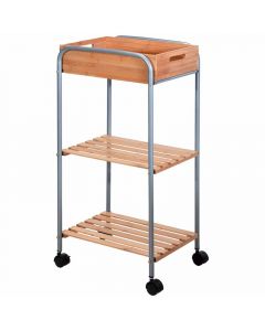 Badkamertrolley bamboe / metaal